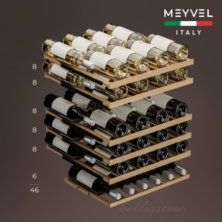 Винный шкаф Meyvel MV46PRO-KST2 двухзонный под столешницу