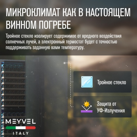 Винный шкаф Meyvel MV163PRO-KBT2 компрессорный двухзонный