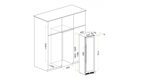 Винный шкаф Meyvel MV106-KST2 компрессорный двухзонный