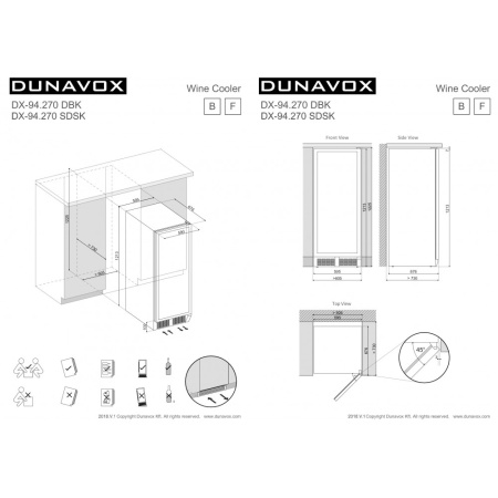 Винный шкаф Dunavox DX-94.270DBK