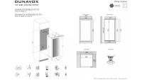 Винный шкаф Dunavox DVN-70.185DB.TO встраиваемый в колонну