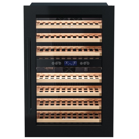 Винный шкаф Meyvel MV42-KBB2 двухзонный встраиваемый в колонну