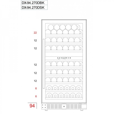 Винный шкаф Dunavox DX-94.270SDSK