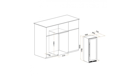 Винный шкаф Meyvel MV163PRO-KBT2 компрессорный двухзонный