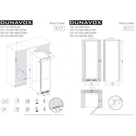 Винный шкаф Dunavox DX-194.490BK