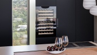 Винный шкаф Meyvel MV42-KBB2 двухзонный встраиваемый в колонну