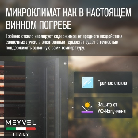 Винный шкаф Meyvel MV99PRO-KST2 компрессорный двухзонный
