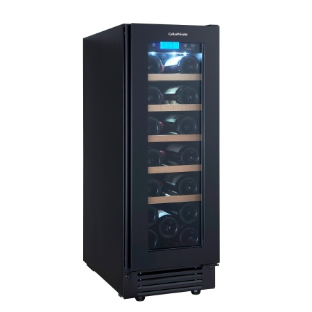 Винный шкаф Cellar Private CP020-1TBH в черном цвете со скрытой ручкой