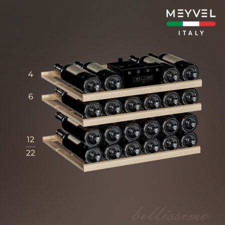 Винный шкаф Meyvel MV22-KSB1 встраиваемый в колонну