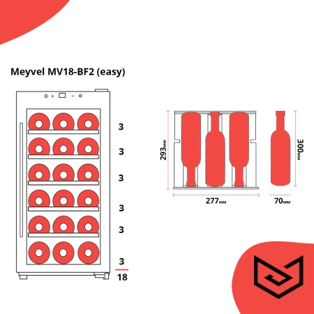 Винный шкаф Meyvel MV18-BF1