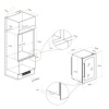 Винный шкаф Meyvel MV42-KBB2 двухзонный встраиваемый в колонну