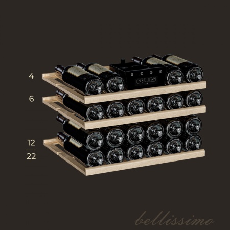 Винный шкаф Meyvel MV22-KBB1 встраиваемый в колонну