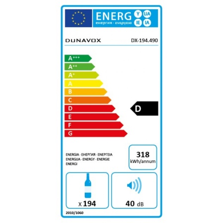 Винный шкаф Dunavox DX-194.490SSK