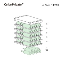 Винный шкаф CellarPrivate CP032-1TWH белый со скрытой ручкой