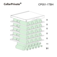Винный шкаф CellarPrivate CP051-1TBH под столешницу со скрытой ручкой