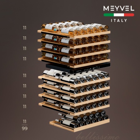 Винный шкаф Meyvel MV99PRO-KST2 компрессорный двухзонный