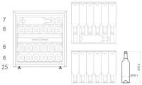 Встраиваемый винный шкаф Pando PVMAVP 60-25CRR