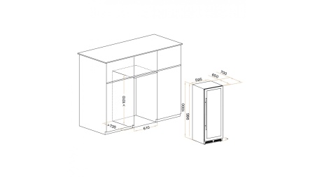 Винный шкаф Meyvel MV77PRO-KST2 компрессорный двухзонный