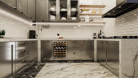 Винный шкаф Meyvel MV46PRO-KST2 двухзонный под столешницу