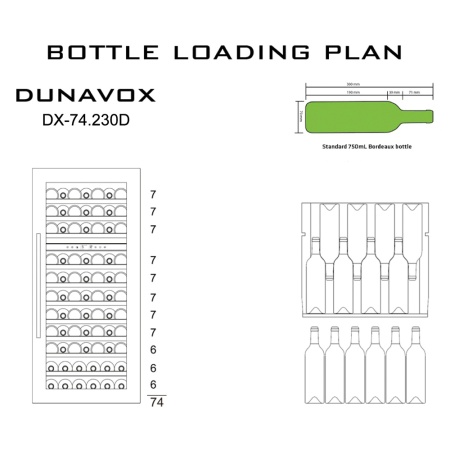 Винный шкаф Dunavox  DX-74.230DB