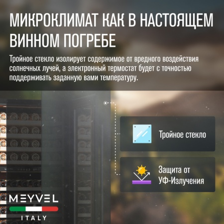 Винный шкаф Meyvel MV99PRO-KBT2 компрессорный двухзонный