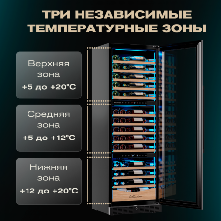 Винный шкаф Meyvel MV98-KBT3 компрессорный трёхзонный встраиваемый
