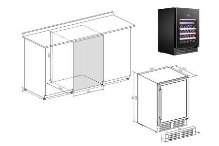 Винный шкаф Temptech EX60DRB