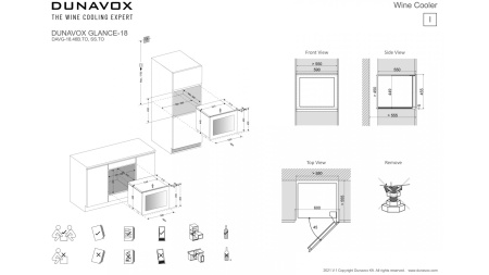Винный шкаф Dunavox DAVG-18.46SS.TO в колонну