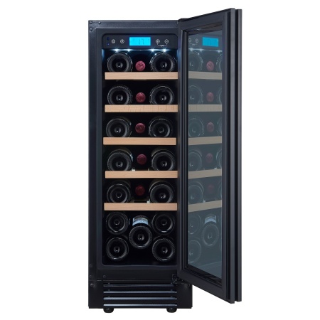 Винный шкаф Cellar Private CP020-1TBH в черном цвете со скрытой ручкой