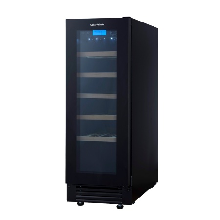 Винный шкаф Cellar Private CP020-1TBH в черном цвете со скрытой ручкой