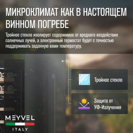 Винный шкаф Meyvel MV28-KST2 двухзонный под столешницу