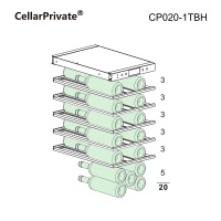 Винный шкаф Cellar Private CP020-1TBH в черном цвете со скрытой ручкой