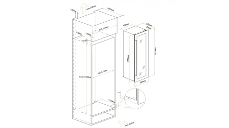 Винный шкаф Meyvel MV83-KSB2 двухзонный в колонну