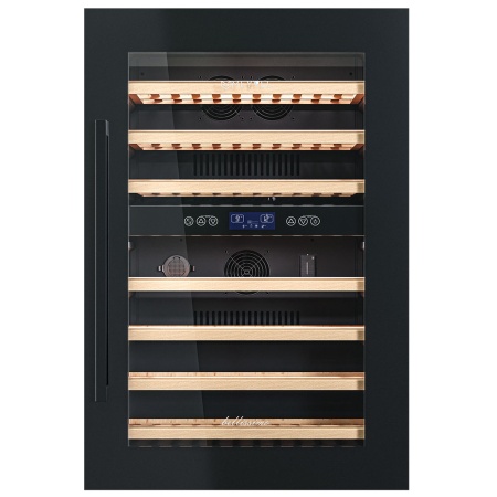 Винный шкаф Meyvel MV42-KBB2 двухзонный встраиваемый в колонну