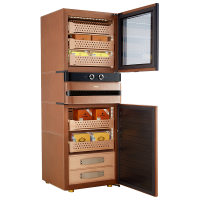 Шкаф для хранения сигар (хьюмидор) Afidano L6 (Коньячная кожа)