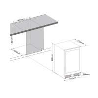 Винный шкаф Cellar Private CP051-1TWH белый со скрытой ручкой