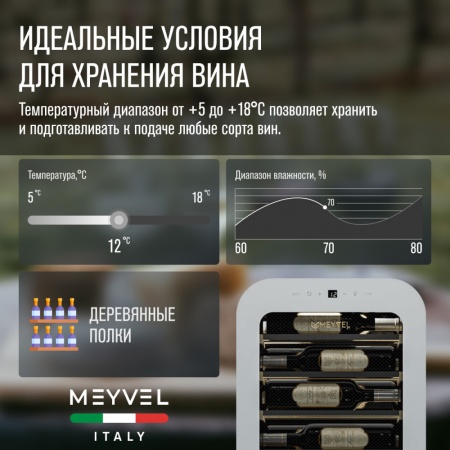 Винный шкаф Meyvel MV34-KWF1 компрессорный отдельностоящий