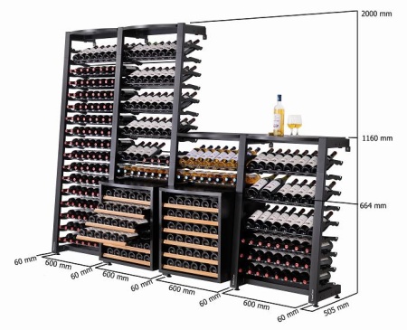 Стеллаж для хранения вина Eurocave MS1 Modulosteel - 1 column/колонна