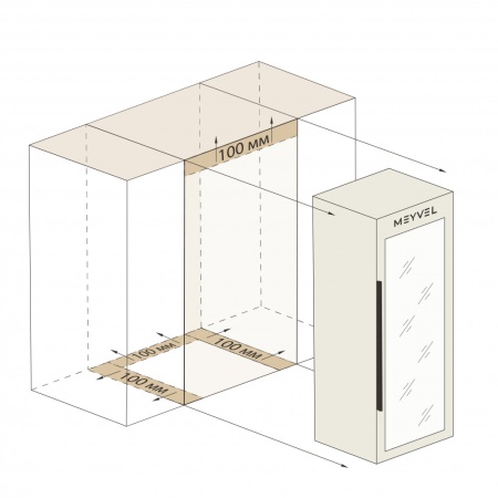 Винный шкаф Meyvel MV45-KBF2 двухзонный отдельностоящий
