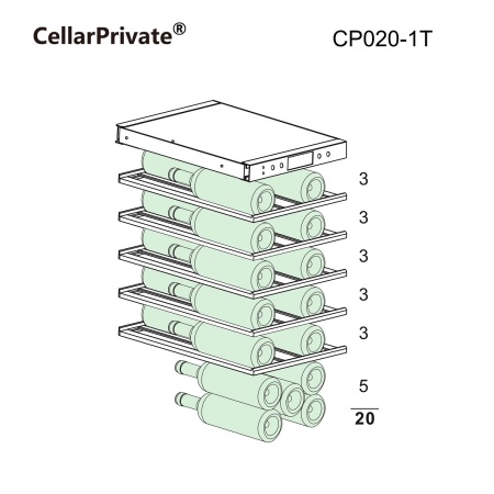 Винный шкаф Cellar Private CP020-1T