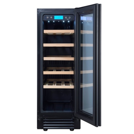 Винный шкаф Cellar Private CP020-1TBH в черном цвете со скрытой ручкой