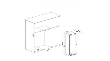 Винный шкаф Meyvel MV95-KBT2 компрессорный двухзонный