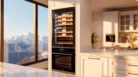 Винный шкаф MV47PRO-KBB2 двухзонный встраиваемый в колонну