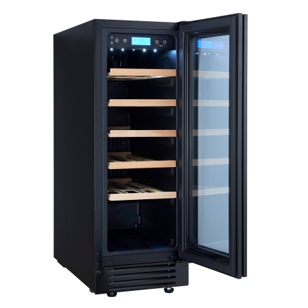 Винный шкаф Cellar Private CP020-1TBH в черном цвете со скрытой ручкой