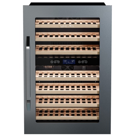 Винный шкаф Meyvel MV42-KSB2 двухзонный встраиваемый в колонну