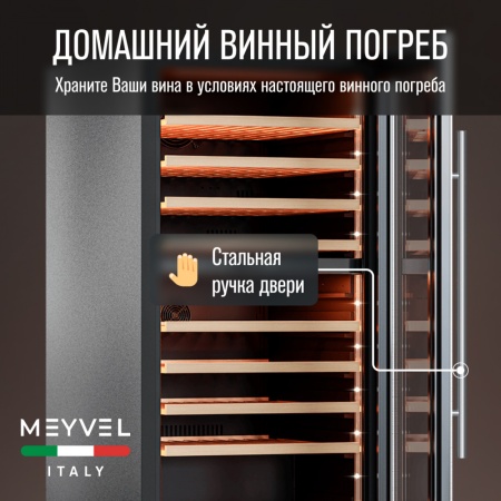Винный шкаф Meyvel MV99PRO-KST2 компрессорный двухзонный