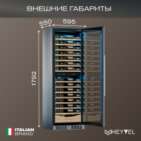 Винный шкаф Meyvel MV110-KST2 компрессорный двухзонный