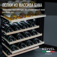 Винный шкаф Meyvel MV46PRO-KST2 двухзонный под столешницу