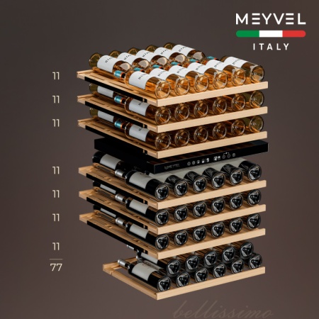 Винный шкаф Meyvel MV77PRO-KBT2 компрессорный двухзонный