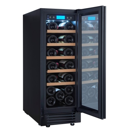 Винный шкаф Cellar Private CP020-1TBH в черном цвете со скрытой ручкой